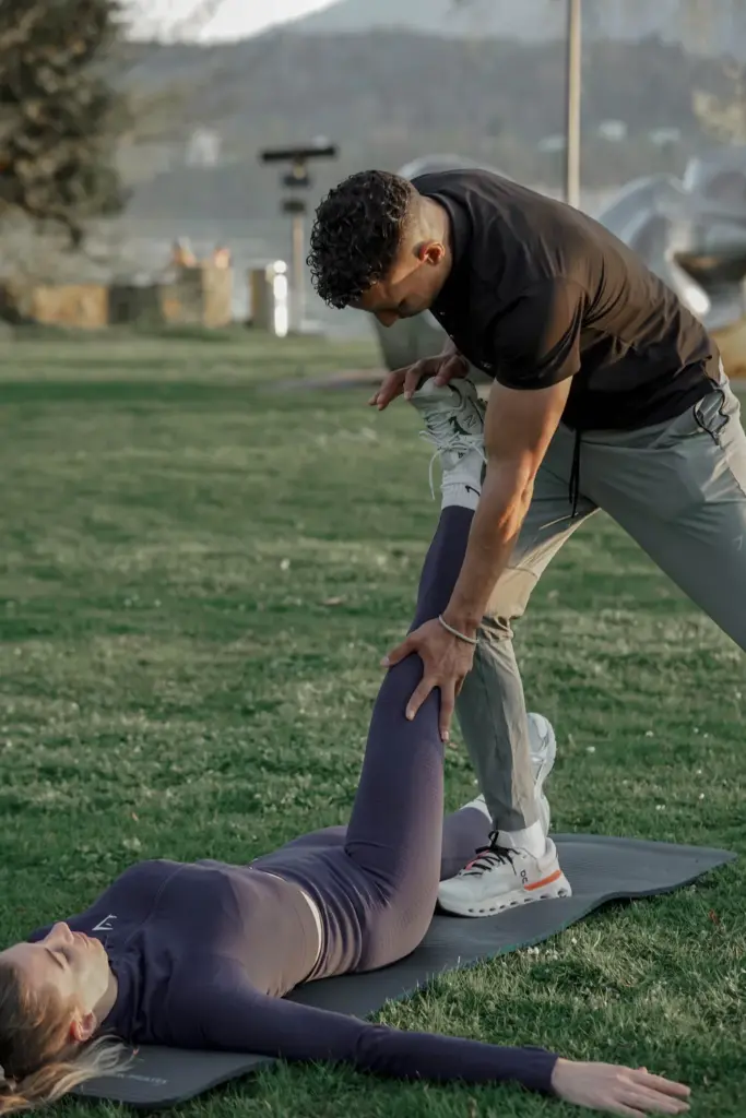 Personal Training and Boxing in Zürich assisted stretching session with expert guidance