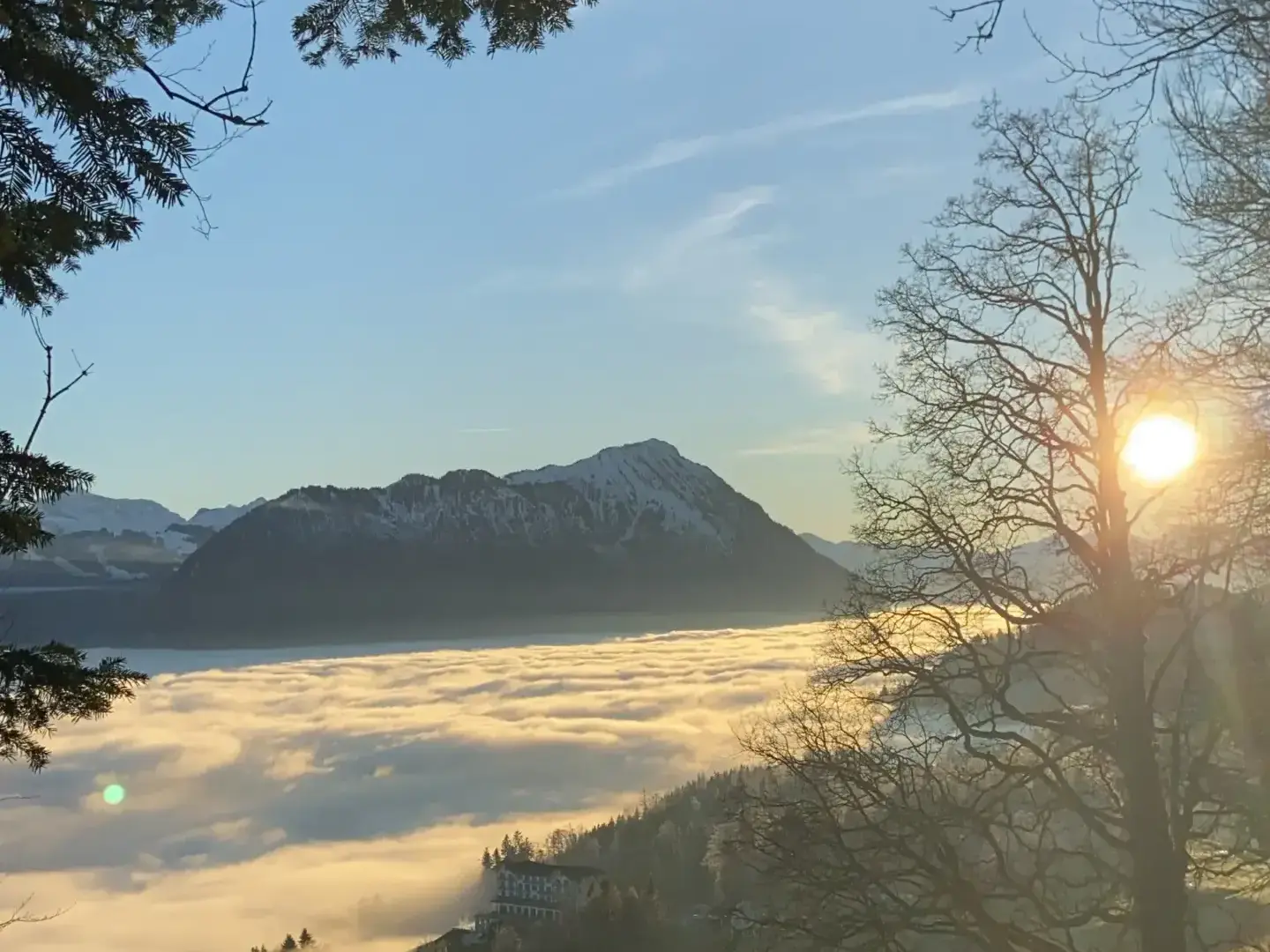 Beautiful Swiss mountain landscape for Personal Trainer outdoor sessions luxury fitness escape